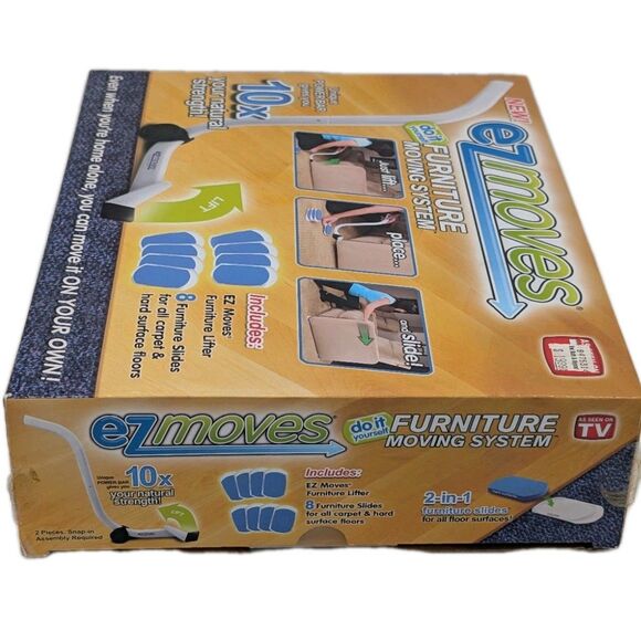 New EZ Moves Furniture Moving System As Seen On TV - Lifter Tool & 4 Slides - Picture 3 of 5